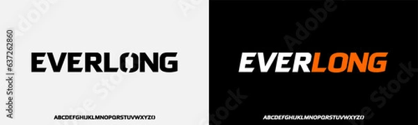 Obraz Modern Italic Regular Alphabet Font. Typography urban style fonts for technology, digital, movie logo design. vector illustration