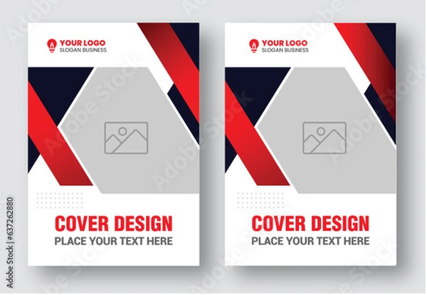 Fototapeta Corporate business annual report or brochure cover page design template