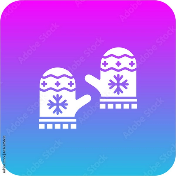 Fototapeta Winter Gloves Icon