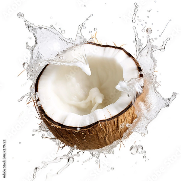 Obraz Cracked coconut isolated