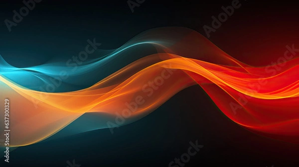 Fototapeta colour Abstract wave background. Abstract orange colour waves