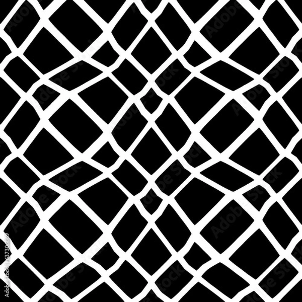 Fototapeta White background with black pattern. Seamless texture for fashion, textile design,  on wall paper, wrapping paper, fabrics and home decor. Simple repeat pattern.