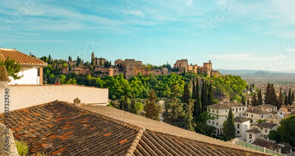 Obraz Alhambra de Granada from Albaicin at sunset