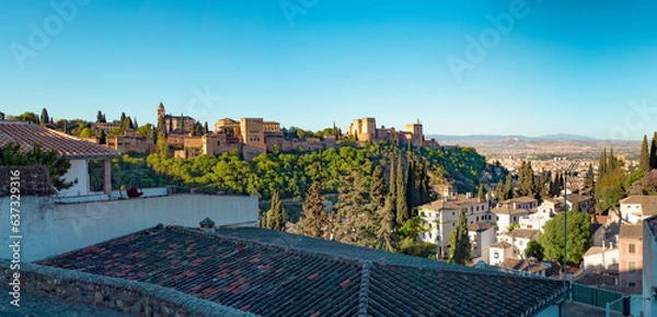 Obraz Alhambra de Granada from Albaicin at sunrise