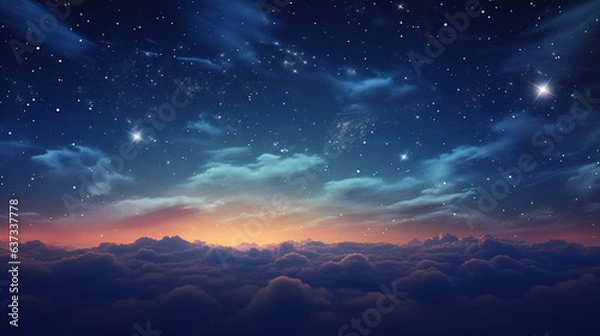 Fototapeta blue sky with clouds.Generative Ai