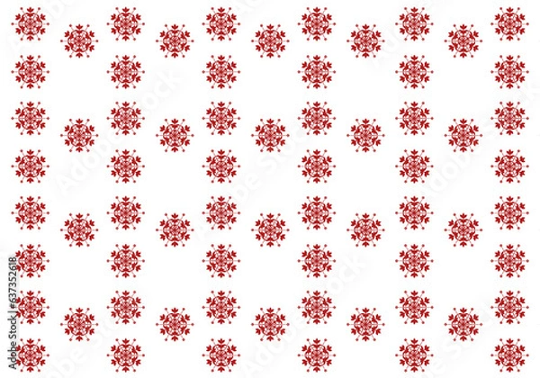 Fototapeta Christmas Pattern background texture wallpaper with white background.