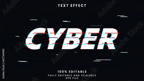 Obraz Cyber editable text effect	