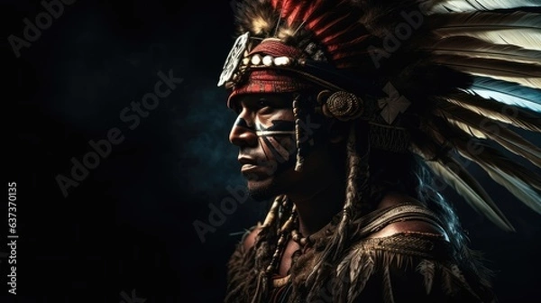 Obraz super inca warrior. Created with Generative AI.