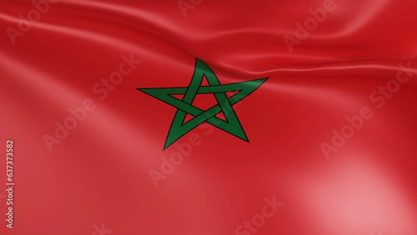 Obraz Flag of Morocco 3d rendering