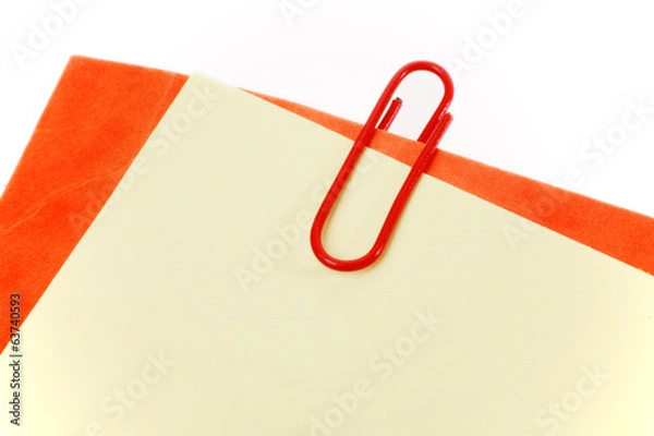 Obraz büroklammer an ordner