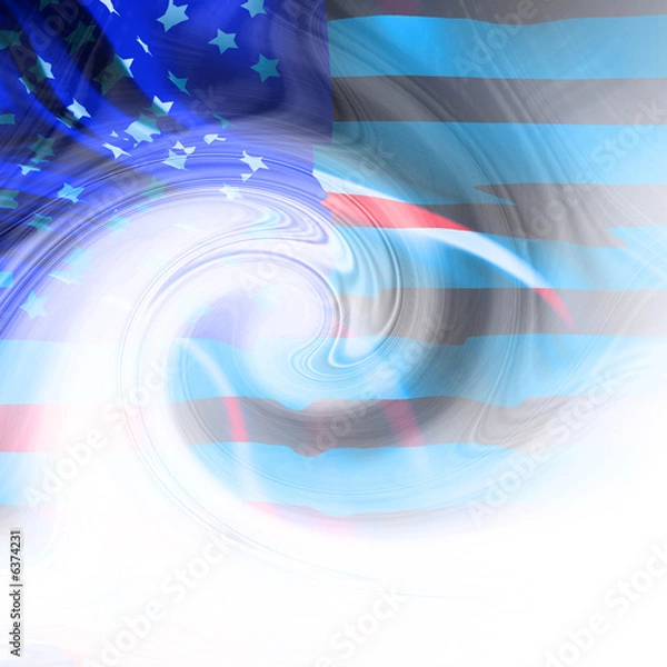 Fototapeta Abstract american flag