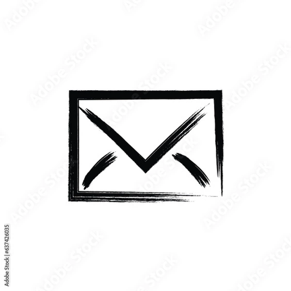 Obraz envelope icon on white background, vector symbol