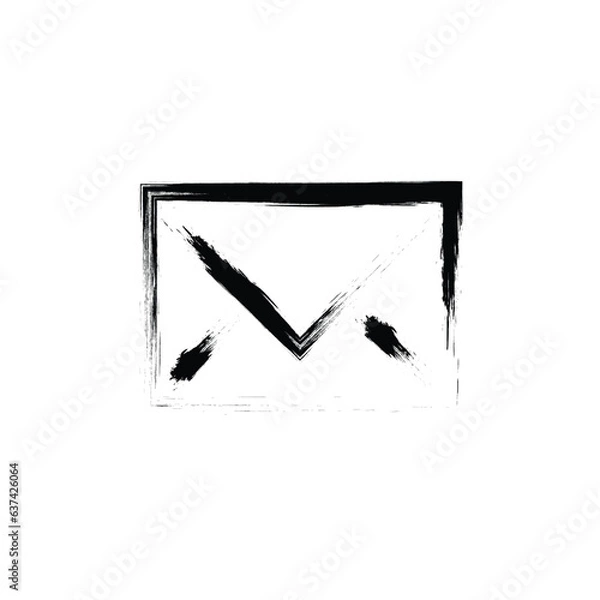Obraz envelope icon on white background, vector symbol