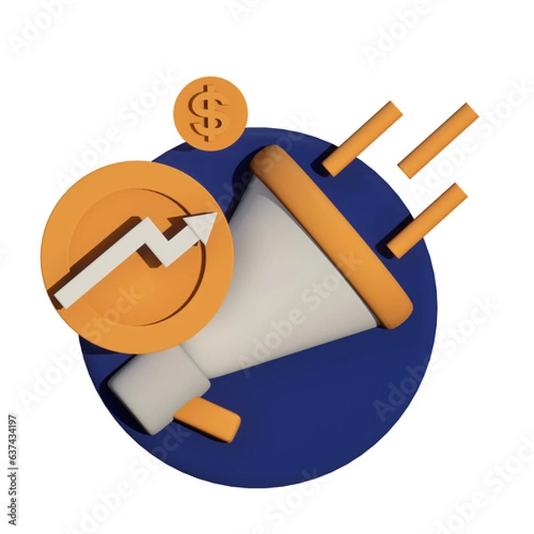 Fototapeta illustration of a person holding a megaphone