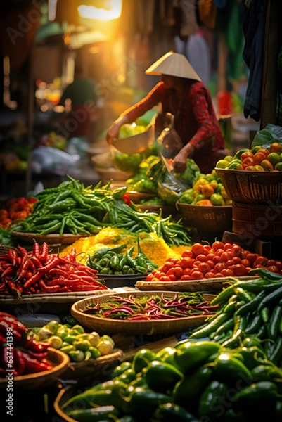 Obraz Vegetables in a market