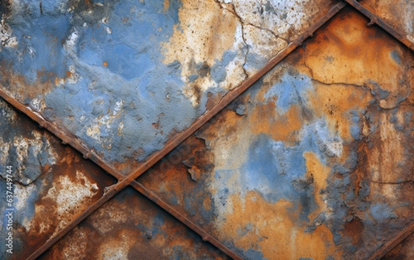 Fototapeta a close up rusted metal surface with lots of rust on it corrosion background