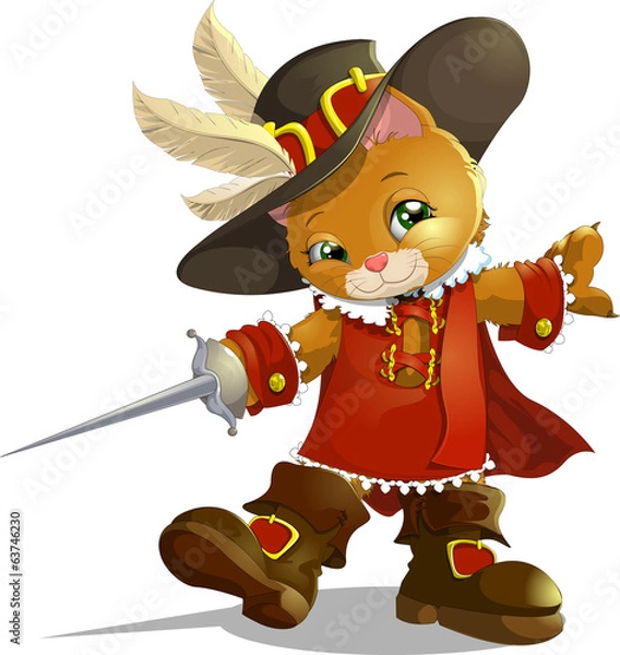 Fototapeta Kot w butach