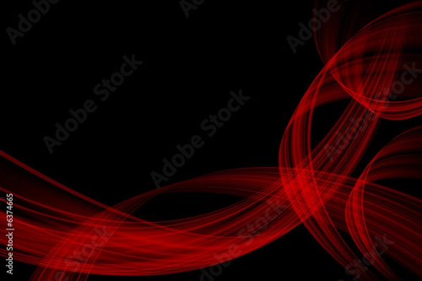 Obraz Red wave on black