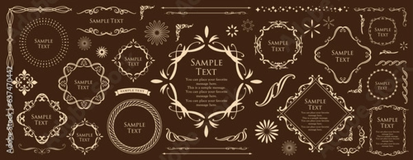 Fototapeta ロマンチックでゴージャスな大人かわいいアンティークフレーム