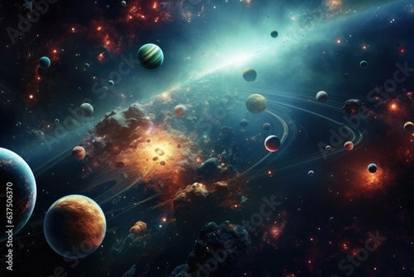 Fototapeta planets  in space
