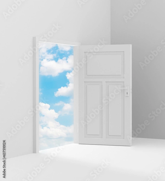 Obraz 3d clear room with sky