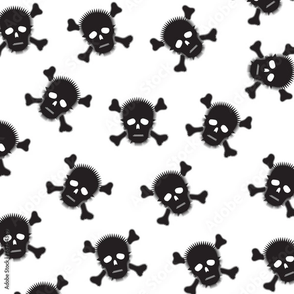 Fototapeta Abstract background with skulls