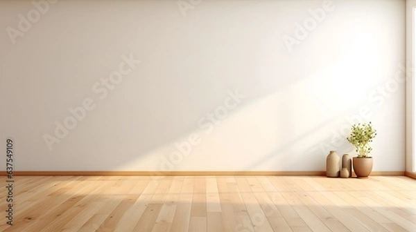 Fototapeta pièce vide avec une fenêtre, généré par IA