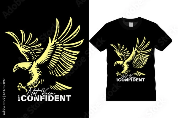 Fototapeta Not Vain Just Confident Custom Typography Vector Template