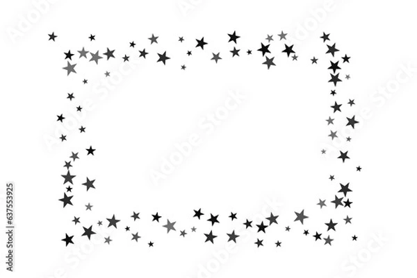 Obraz Star confetti. Silver casual confetti background. Bright design pattern.