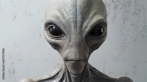 Fototapeta Alien. Close-up of Light-Skinned Alien

