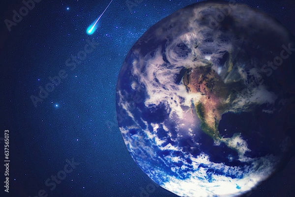 Obraz 地球と彗星


