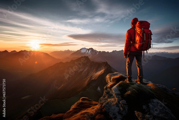 Obraz sunset in the mountains