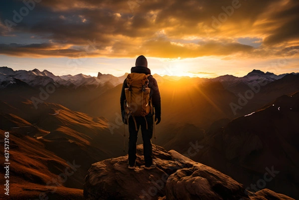 Obraz sunset in the mountains