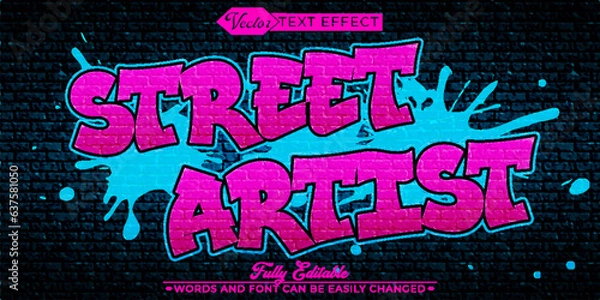 Fototapeta Grafitti Street Artist Vector Edytabil Effect Effect Effect