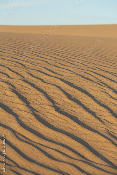 Obraz Intricate and well-defined patterns of light and shadow produced by waves in the sand at the Algodones Sand Dunes in Southern California