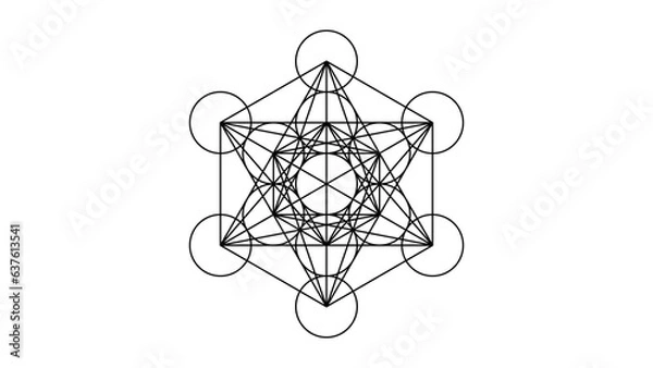 Obraz Clean Metatron's Cube Design