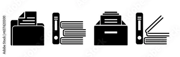 Fototapeta Archive icon vector. archive storage icon vector. folders icon.