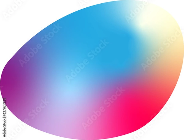 Fototapeta 그라데이션 구성의 꾸미기 데코 모양 요소 