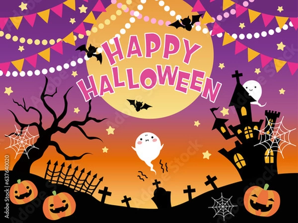 Fototapeta ハロウィンのかわいい背景素材