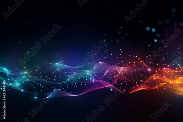 Fototapeta digital space background, Generative AI