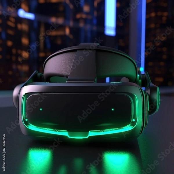 Fototapeta Virtual reality headset. Virtual reality concept. 3d rendering.