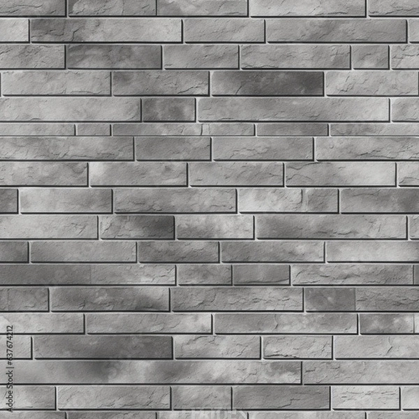 Fototapeta Seamless Gray Brick Pattern