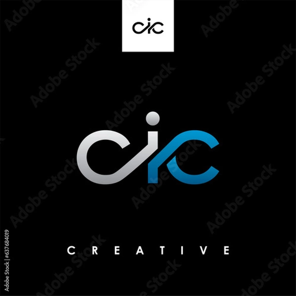 Fototapeta CIC Letter Initial Logo Design Template Vector Illustration