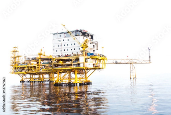 Fototapeta oil platform isolated on white background