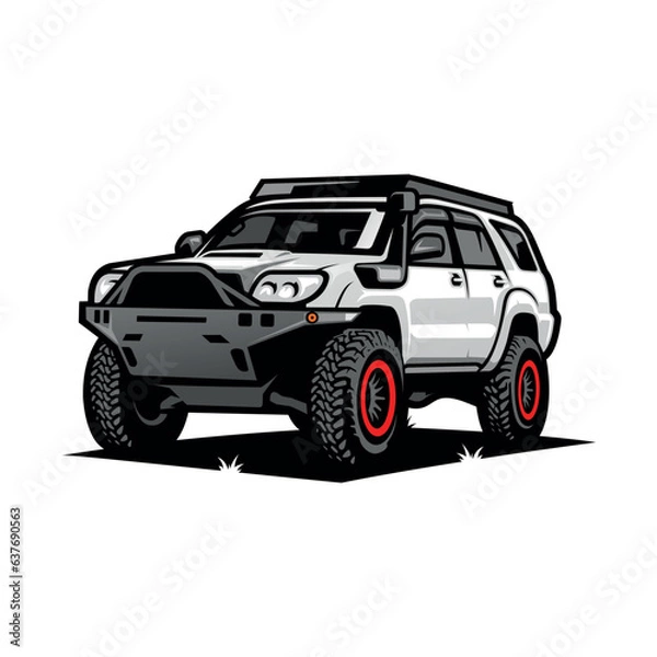 Obraz adventure car illustration vector isolated
