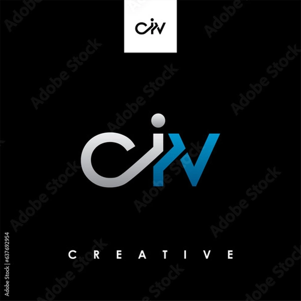 Obraz CIV Letter Initial Logo Design Template Vector Illustration