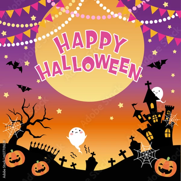 Fototapeta ハロウィンのかわいい背景素材