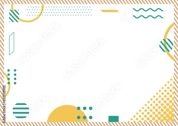 Fototapeta レトロ幾何学フレーム