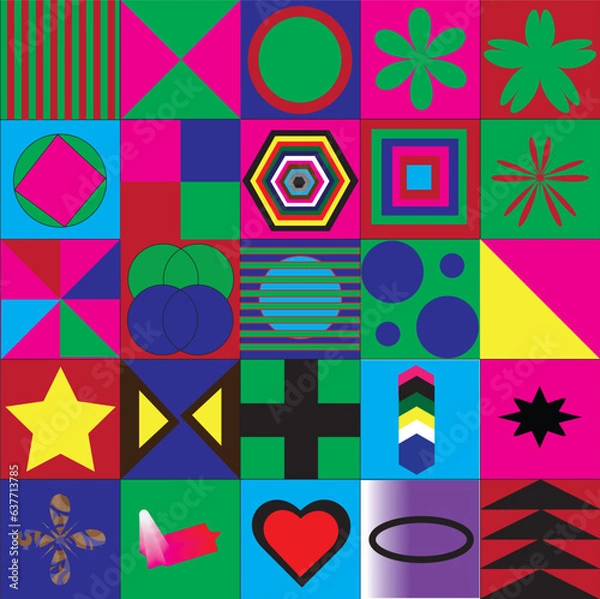 Fototapeta pattern with shapes