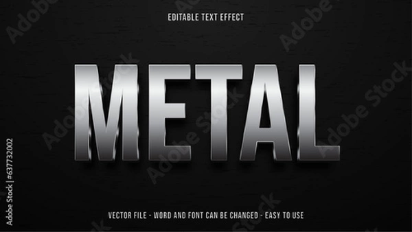 Obraz Editable text effect metallic mock up